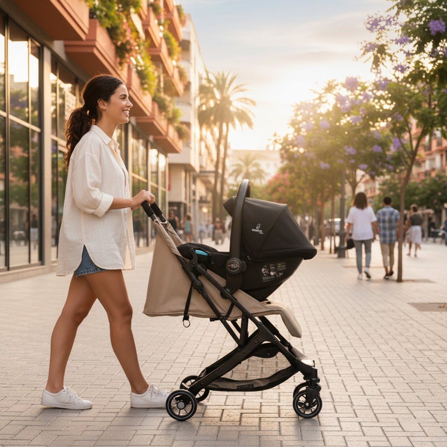 Kinderwagen Travel System Amsterdam Beige
