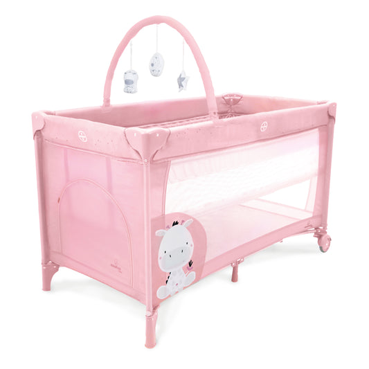 Reisebett COMPLET DUO BABY GIRAFFE PINK