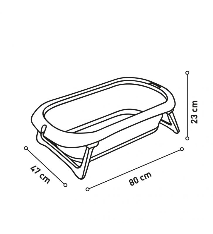 Komfortable und Faltbare Badewanne Lucca