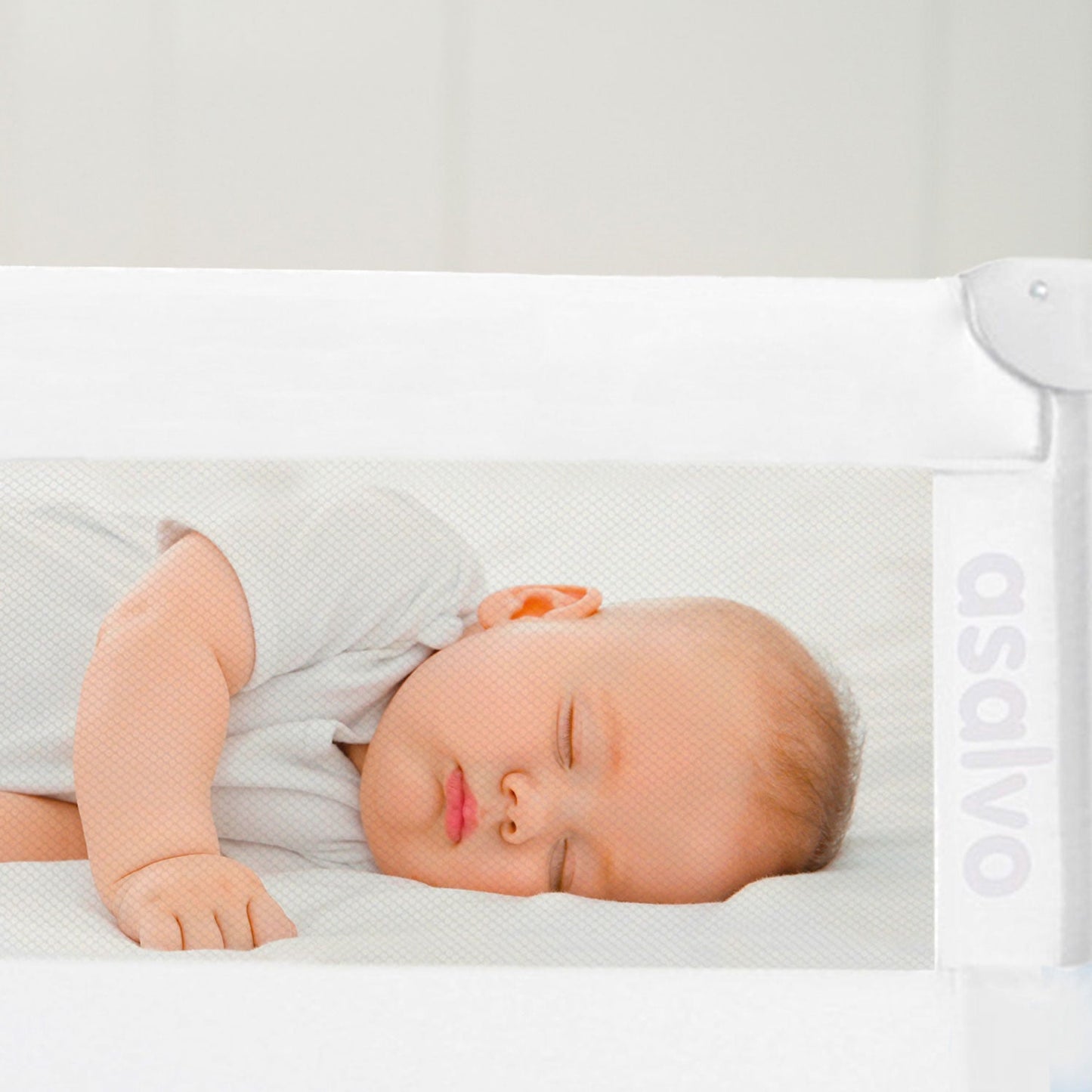 Asalvo Baby Bettschutzgitter in weiß mit 150 cm