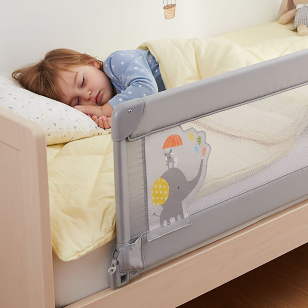 Asalvo Baby Bettschutzgitter in grau mit 150 cm